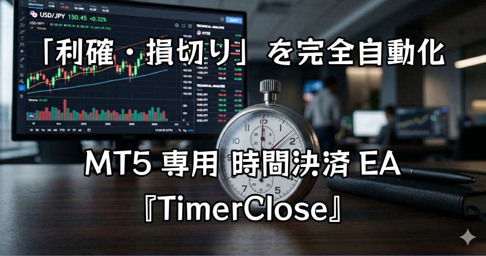 TimerClose_EA | 感情を排除するMT5時間決済ツール