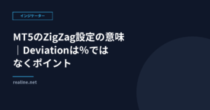 MT5のZigZag設定の意味|Deviationは%ではなくポイント